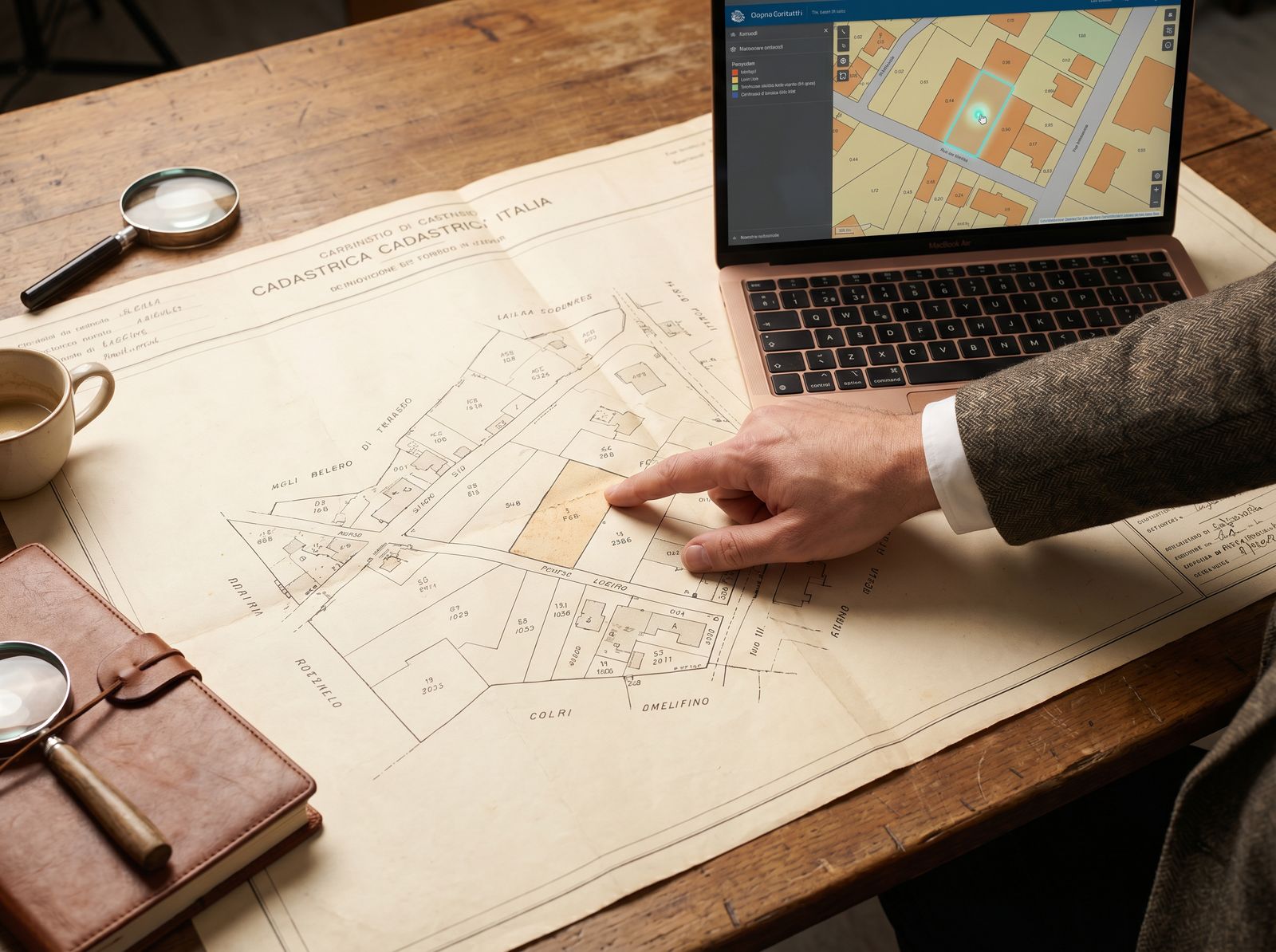 Analisi di una mappa catastale e visura digitale